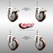 Service Caster 4 Inch 316SS Maroon Polyurethane 10mm Threaded Stem Caster Lock Brake, 2PK SS316TSTTL20S414-PPUB-MRN-M1015-2-S2 - alternate 5